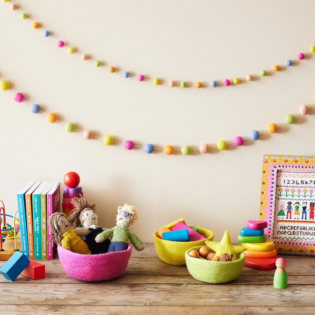 TARUTSHA Boho Felt Ball Pompom Garlands 200cm