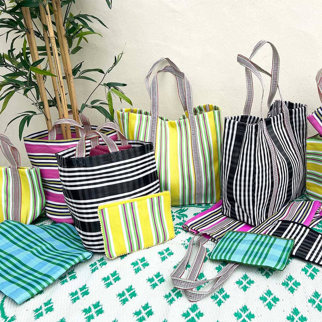 Recycled Woven Pom Pom Pouch