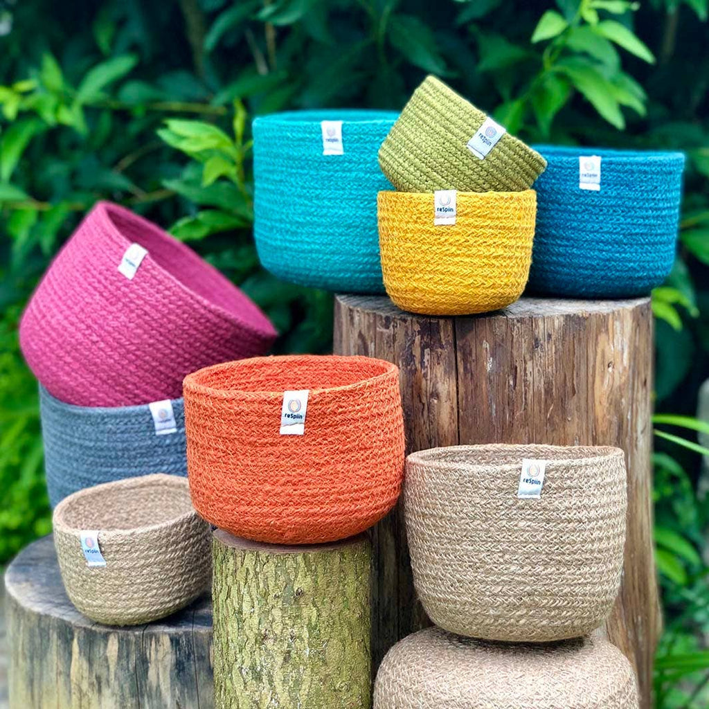 Jute Basket - Ocean 3 size options
