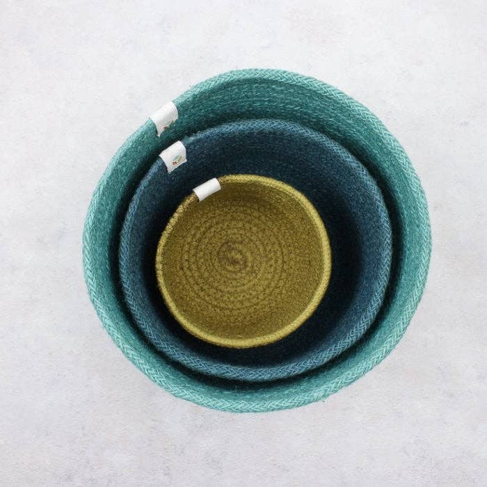 Jute Basket - Ocean 3 size options