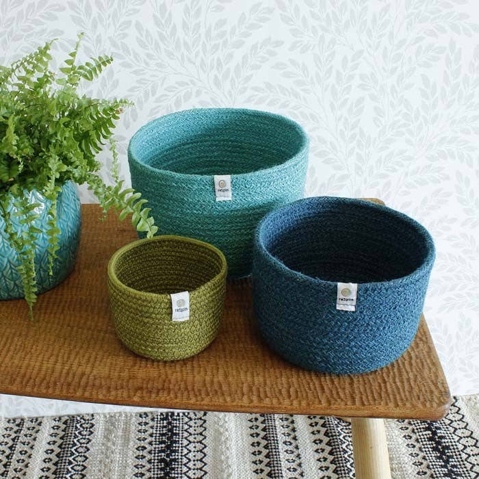 Jute Basket - Ocean 3 size options