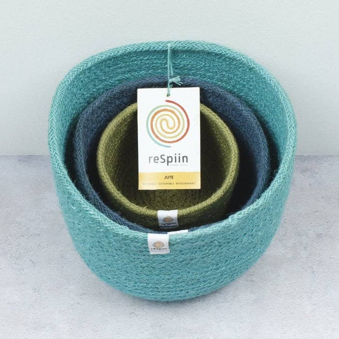 Jute Basket - Ocean 3 size options