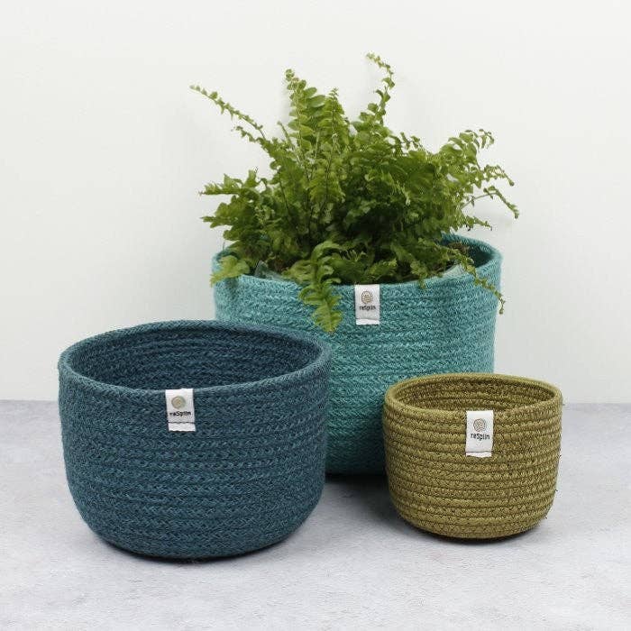 Jute Basket - Ocean 3 size options