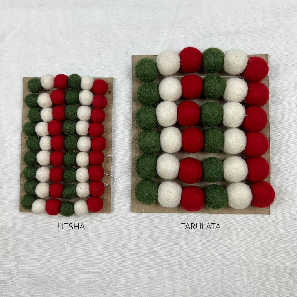 TARUTSHA Boho Felt Ball Pompom Garlands 200cm