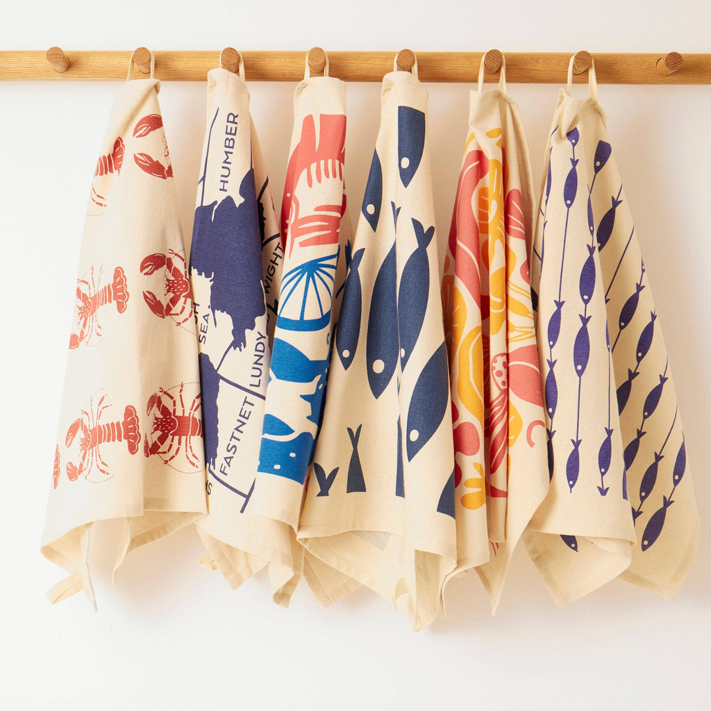 Organic Tea Towel | Seafood Platter