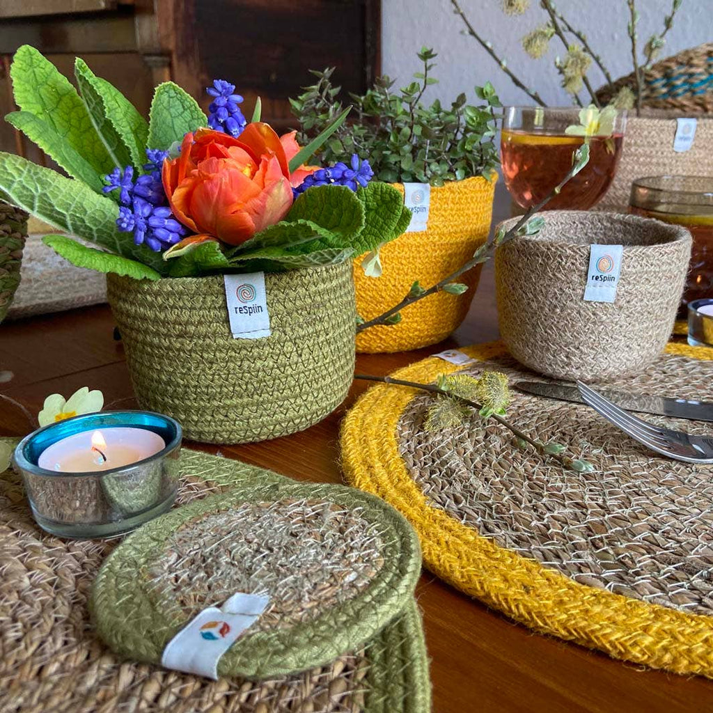 Jute Basket - Ocean 3 size options
