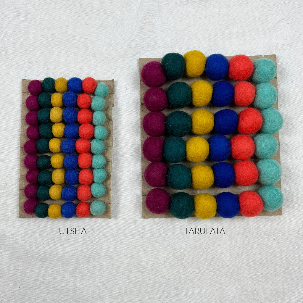 TARUTSHA Boho Felt Ball Pompom Garlands 200cm