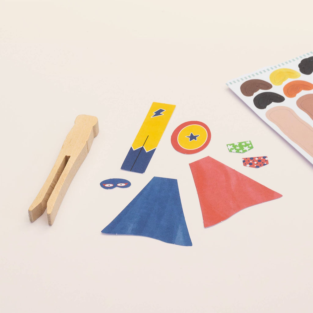 Make Your Own Superhero Peg Doll