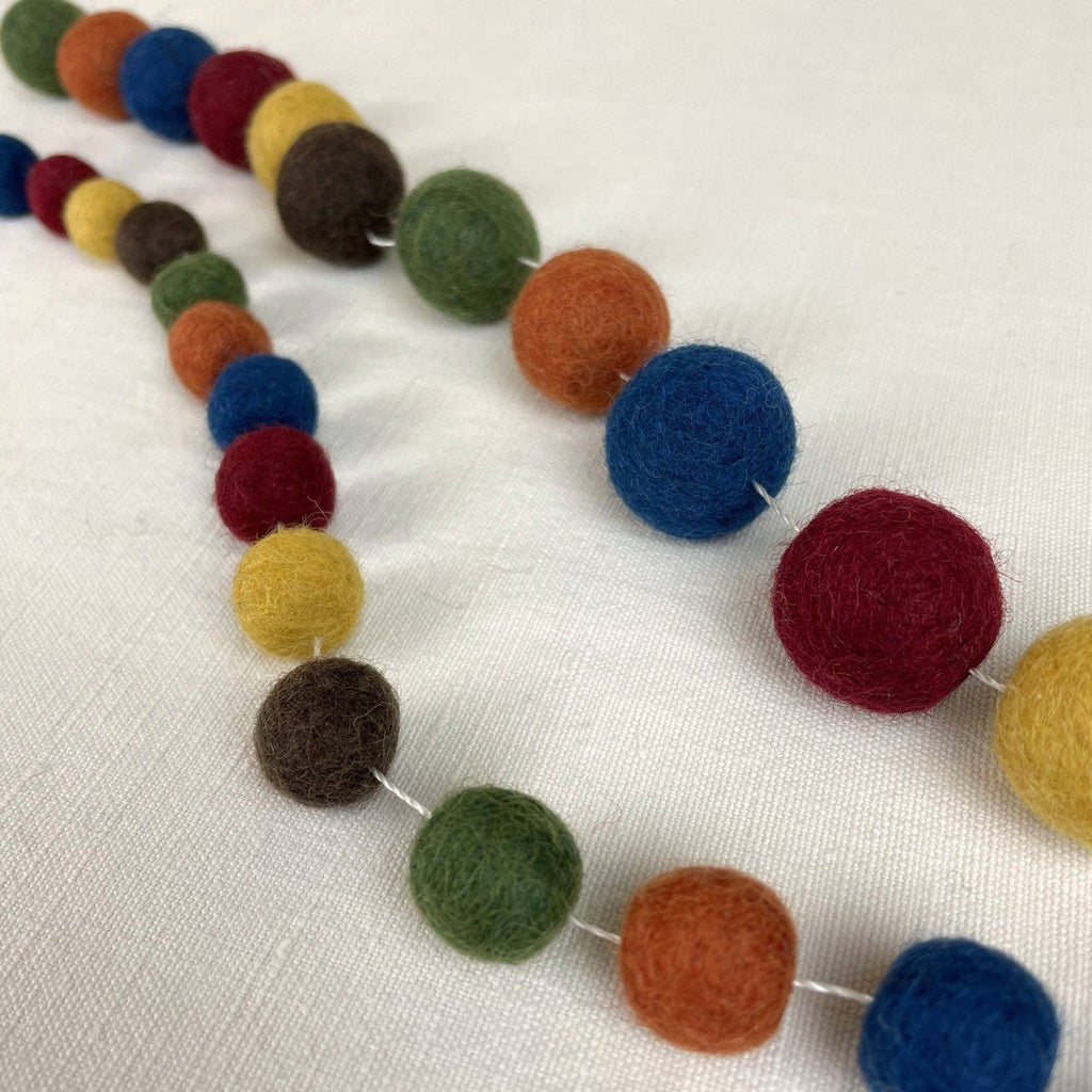 TARUTSHA Boho Felt Ball Pompom Garlands 200cm