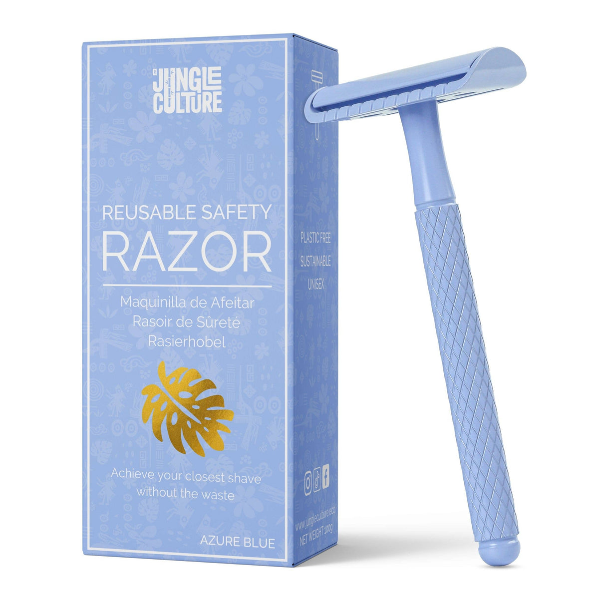 Safety Razor for Women & Men, Reusable Metal Razors (Unisex)