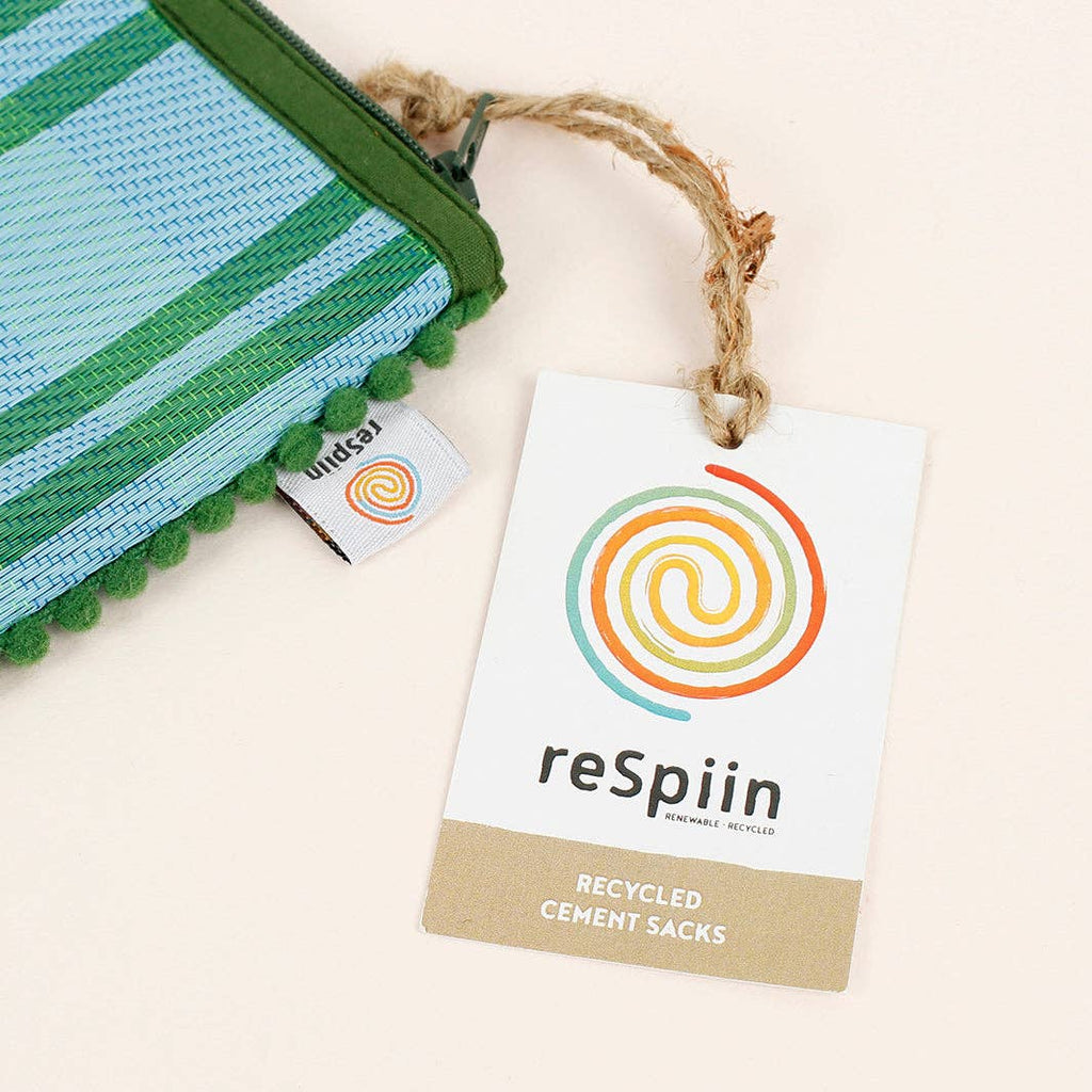 Recycled Woven Pom Pom Pouch