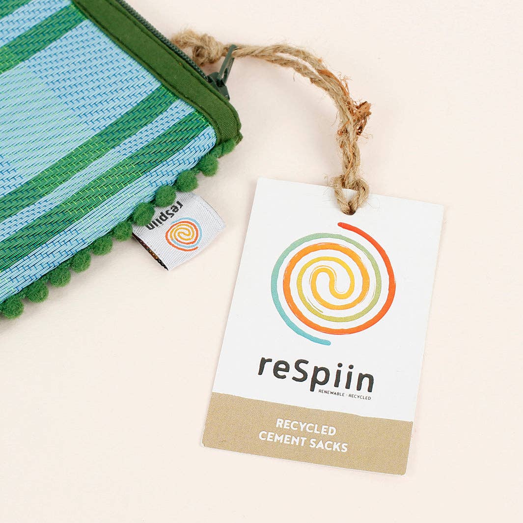 Recycled Woven Pom Pom Pouch